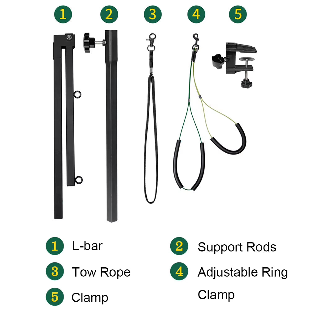 Foldable Grooming Bracket with Restraint Rope