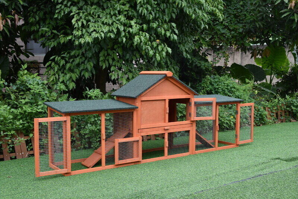 Pawhub Double Run Wooden Coop
