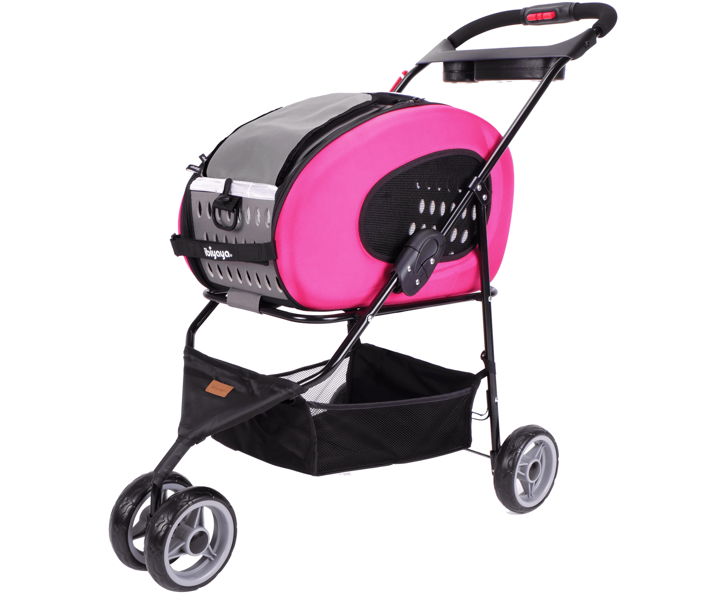 Ibiyaya EVA 5-in-1 Combo Pet Carrier + Stroller Hot Pink