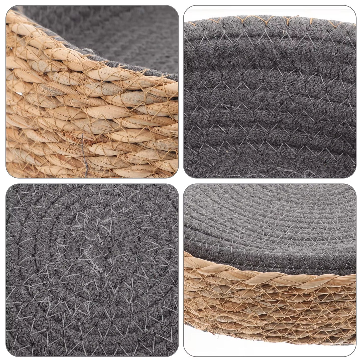 Woven Grass Wicker Pet Nest Bed