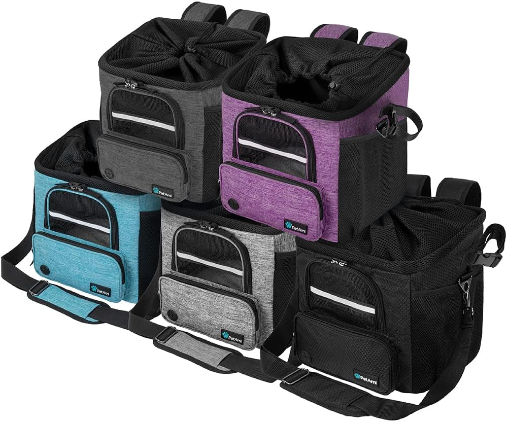 OzzRide Soft-Sided Ventilated Dog Handlebar Carrier with Safety Strap (Black)