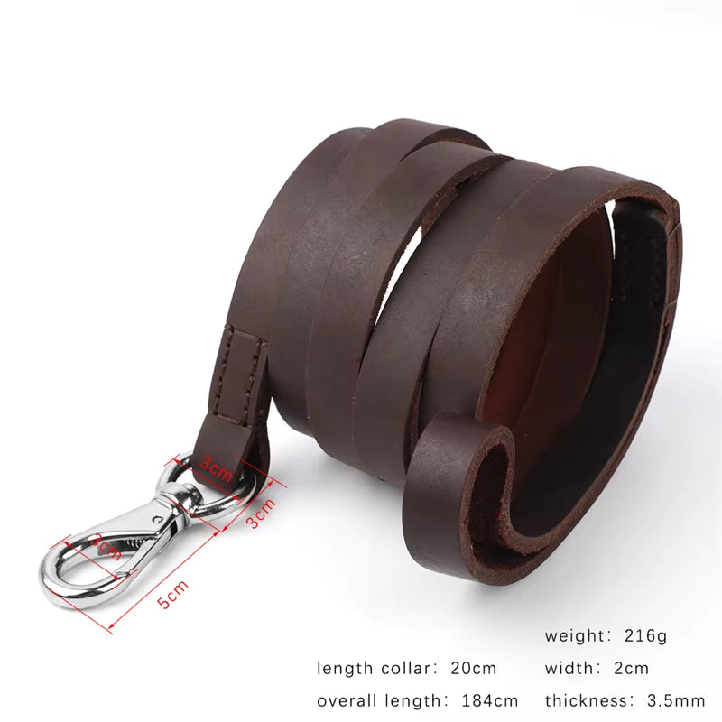 TrailTough Durable Leather Dog Leash