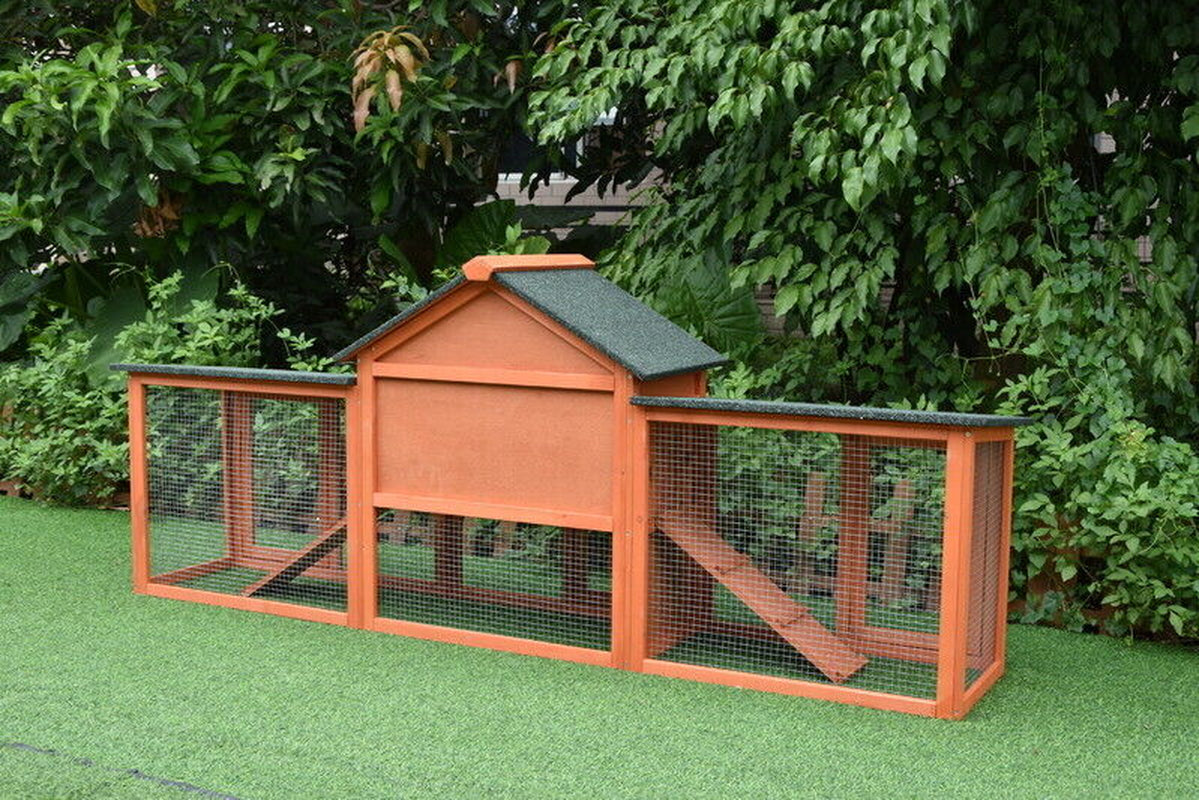 Pawhub Double Run Wooden Coop