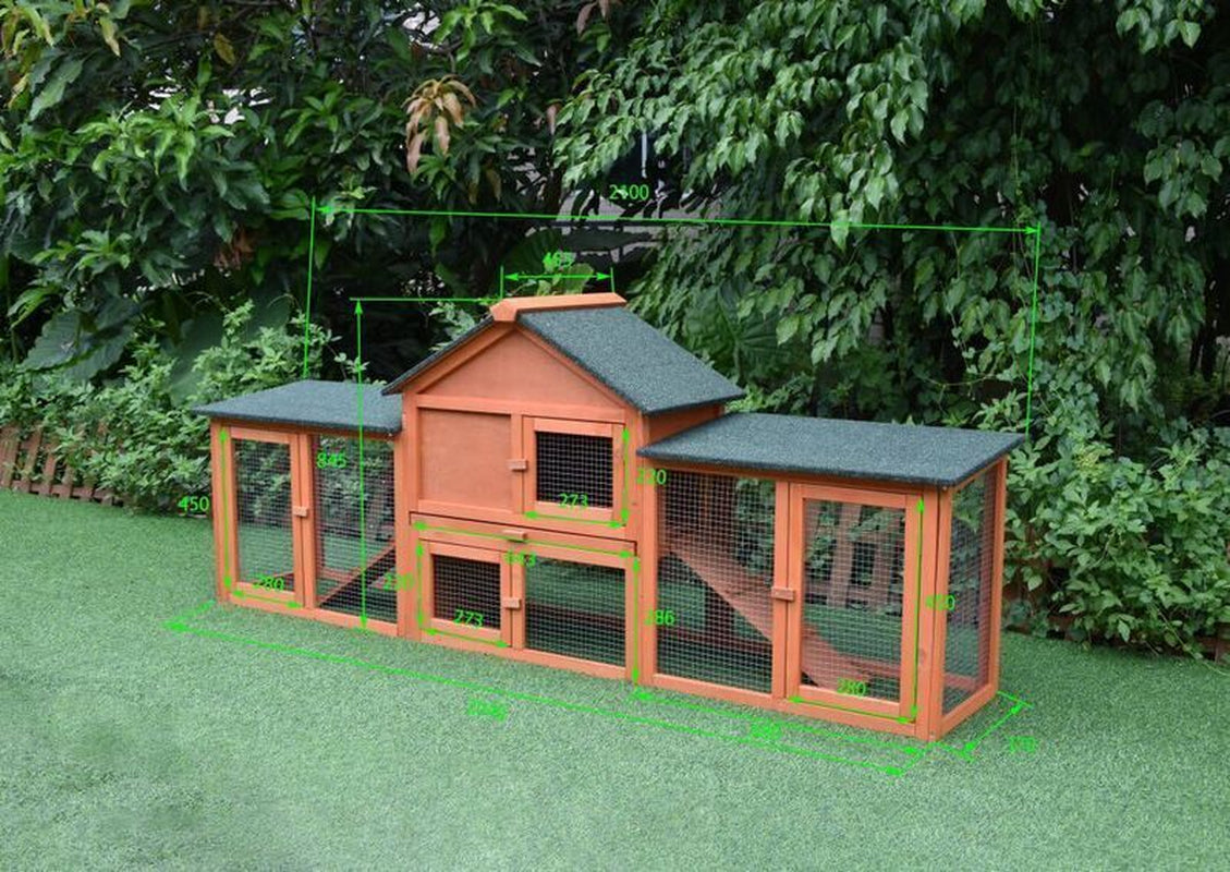 Pawhub Double Run Wooden Coop
