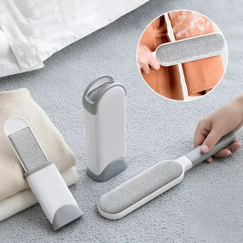 Abzorbitall Double-Sided Pet Hair Remover Brush with Self-Cleaning Base