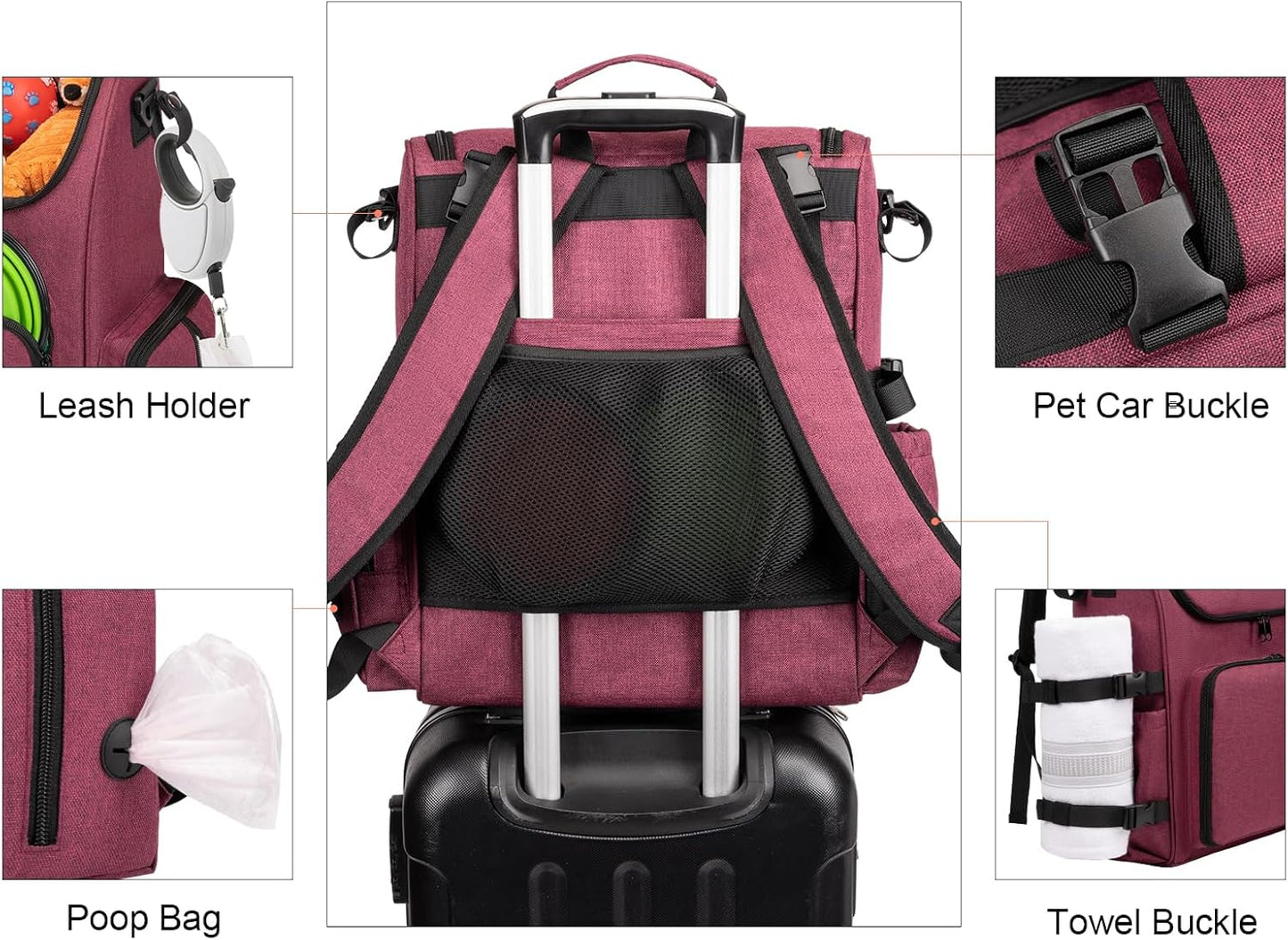 Sassy Barker Dog Travel Bag – Airline-Approved Pet Supplies Backpack
