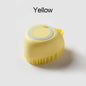 Pet Shower Massage Brush with Shampoo Dispenser – Soft Silicone Bathing & Grooming Tool