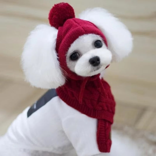  Winter Warm Knitted Hat+Scarf 