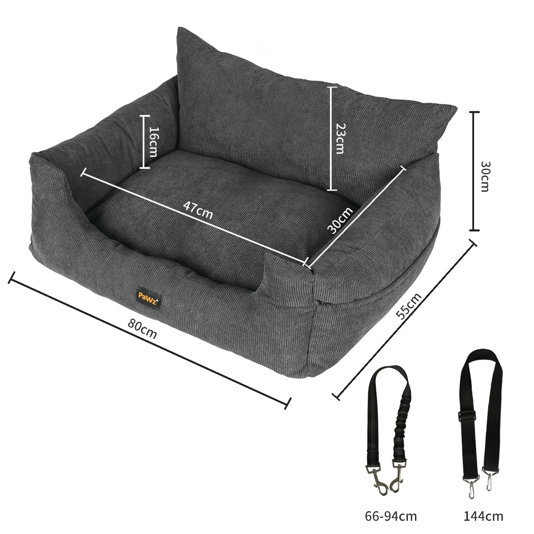 PaWz Deluxe Dog Car Seat Bed