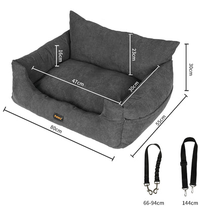 PaWz Deluxe Dog Car Seat Bed