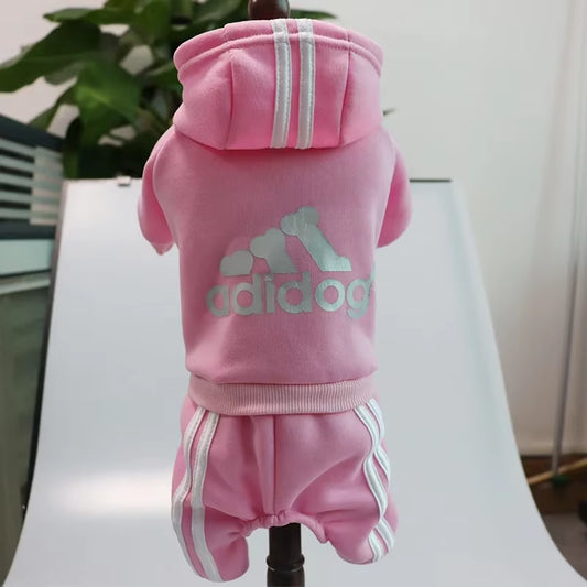 Adidog Fleece Hoodie Jumpsuit