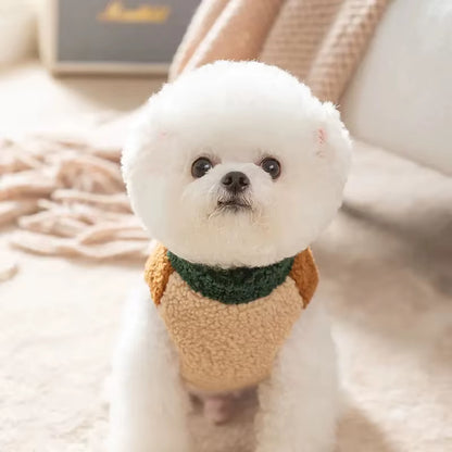  Brown Wool Grain Two-Legged Pet Cardigan