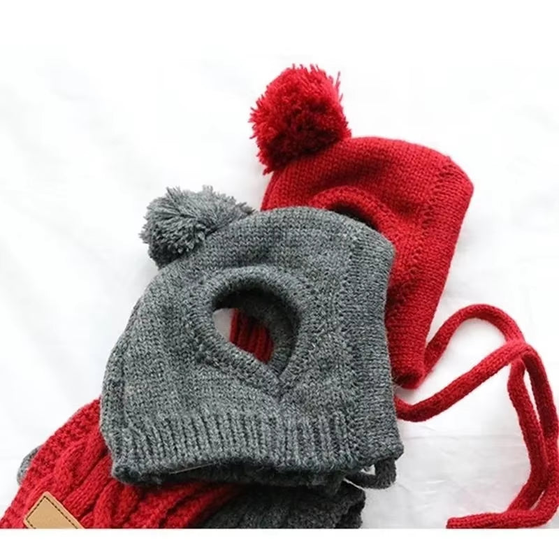  Winter Warm Knitted Hat+Scarf 