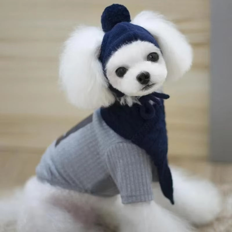  Winter Warm Knitted Hat+Scarf 