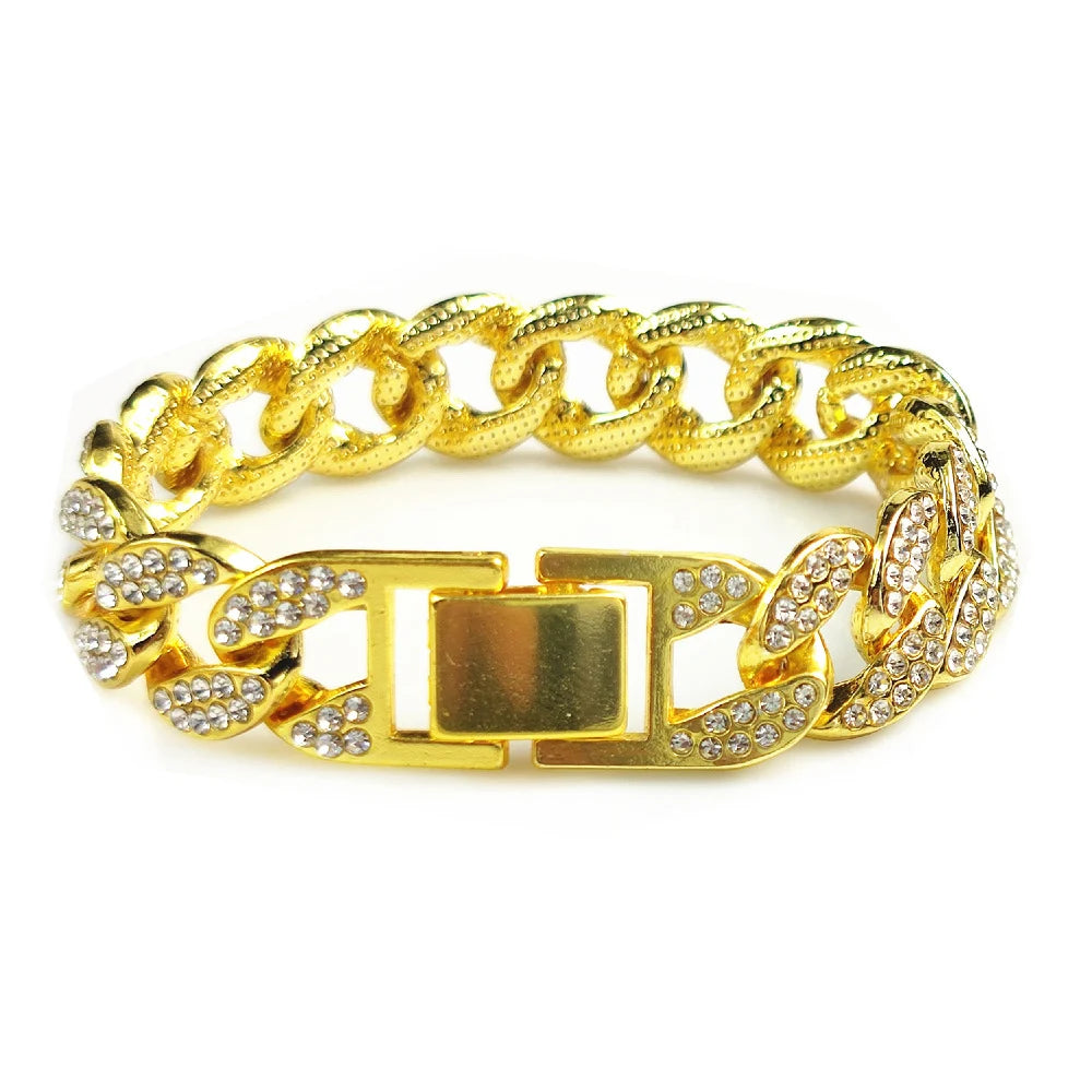 RoyalPaws Gold Diamond Cuban Link Dog Collar