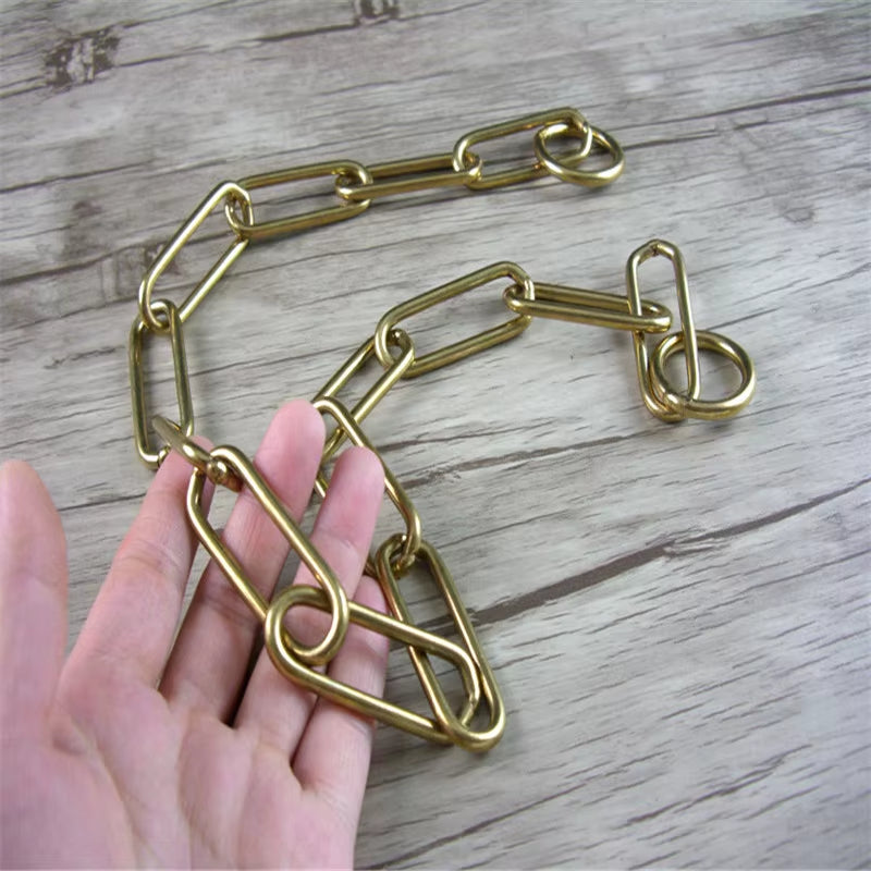 BrassGuard Solid Brass P-Chain Dog Collar