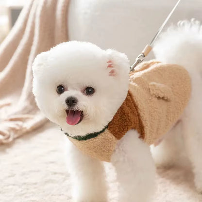  Brown Wool Grain Two-Legged Pet Cardigan