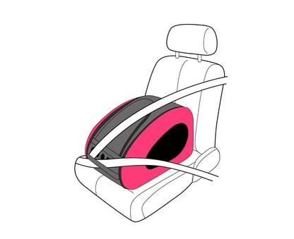 Ibiyaya EVA 5-in-1 Combo Pet Carrier + Stroller Hot Pink