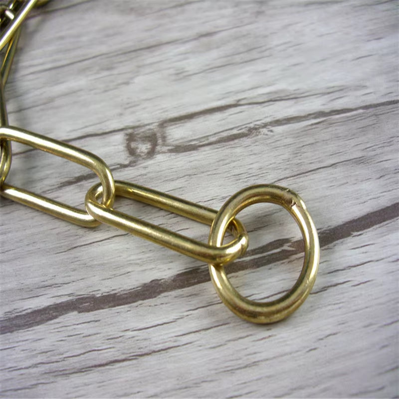 BrassGuard Solid Brass P-Chain Dog Collar