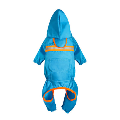 RainRover All-Weather Pet Raincoat - Blue Edition