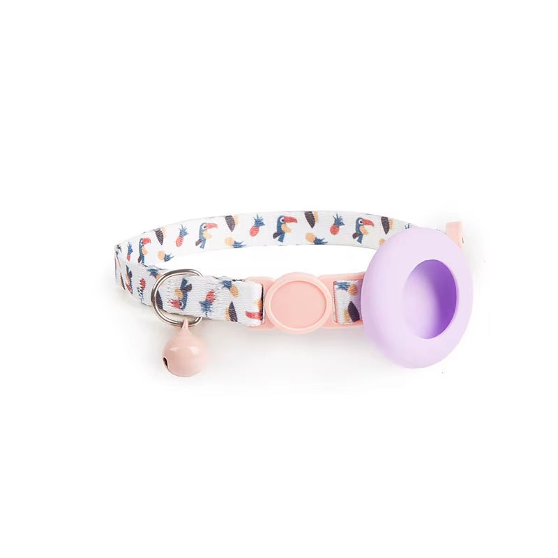 Cat Bell Collar with Protective Silicone Airtag Sleeve