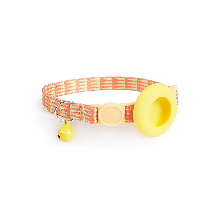 Cat Bell Collar with Protective Silicone Airtag Sleeve
