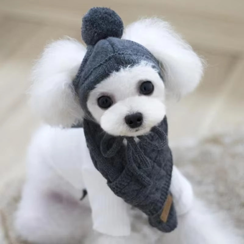  Winter Warm Knitted Hat+Scarf 