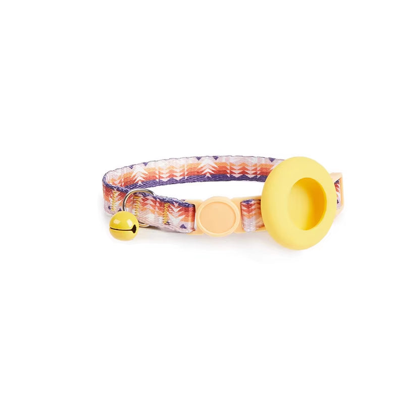 Cat Bell Collar with Protective Silicone Airtag Sleeve