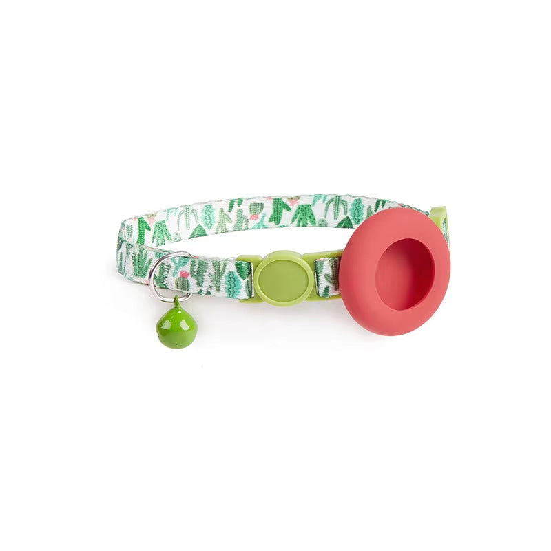 Cat Bell Collar with Protective Silicone Airtag Sleeve
