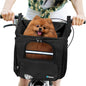 OzzRide Soft-Sided Ventilated Dog Handlebar Carrier with Safety Strap (Black)