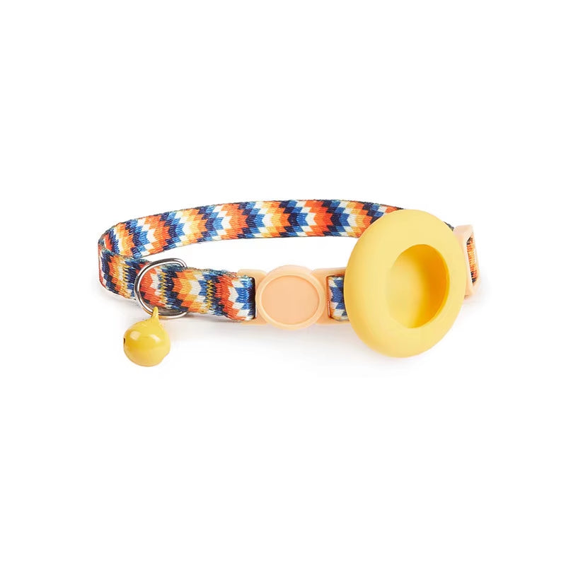 Cat Bell Collar with Protective Silicone Airtag Sleeve
