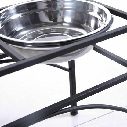 Pawevo Dual Elevated Stainless Steel Pet Feeder