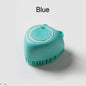Pet Shower Massage Brush with Shampoo Dispenser – Soft Silicone Bathing & Grooming Tool