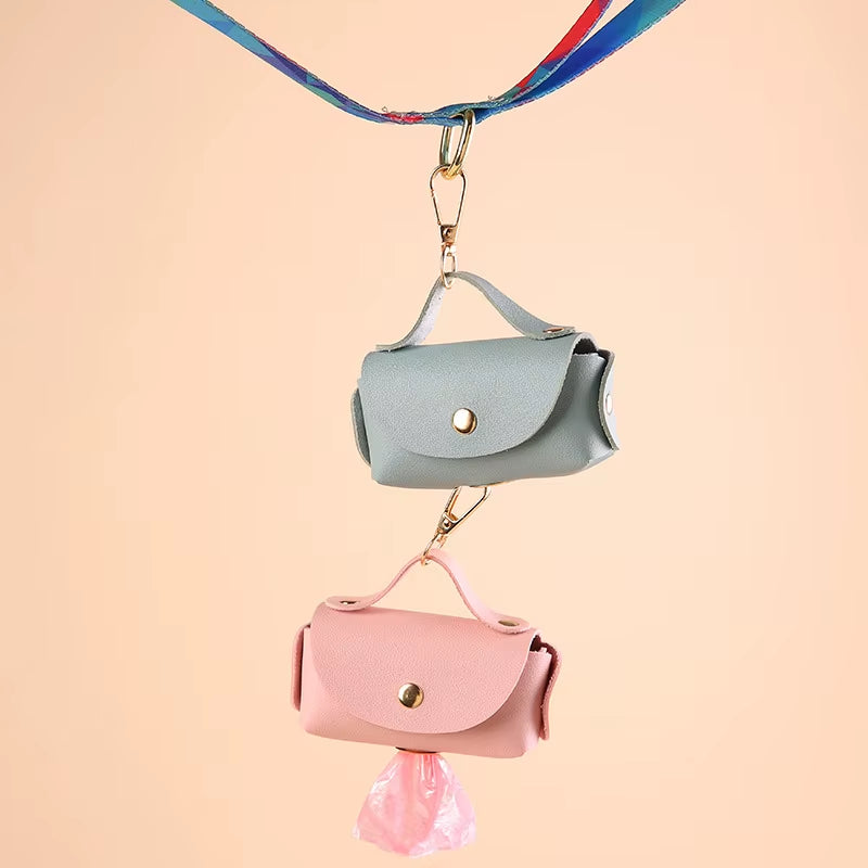  Artificial Leather Poop Bag Dispenser & Organizer