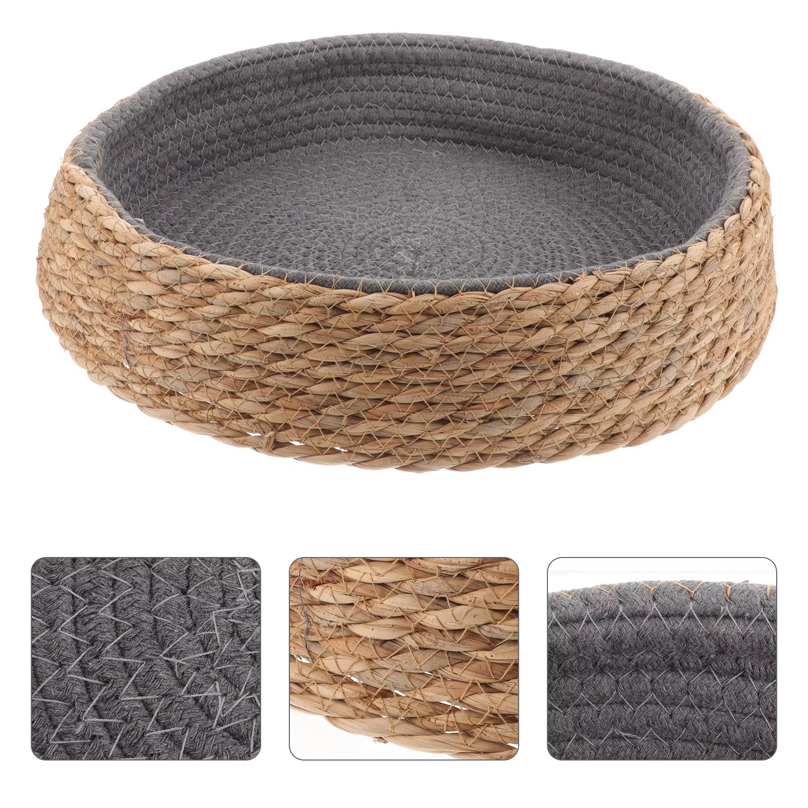 Woven Grass Wicker Pet Nest Bed