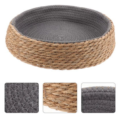 Woven Grass Wicker Pet Nest Bed