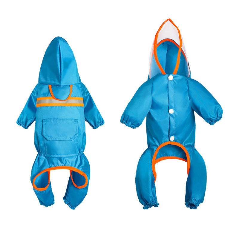 RainRover All-Weather Pet Raincoat - Blue Edition