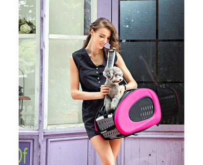 Ibiyaya EVA 5-in-1 Combo Pet Carrier + Stroller Hot Pink