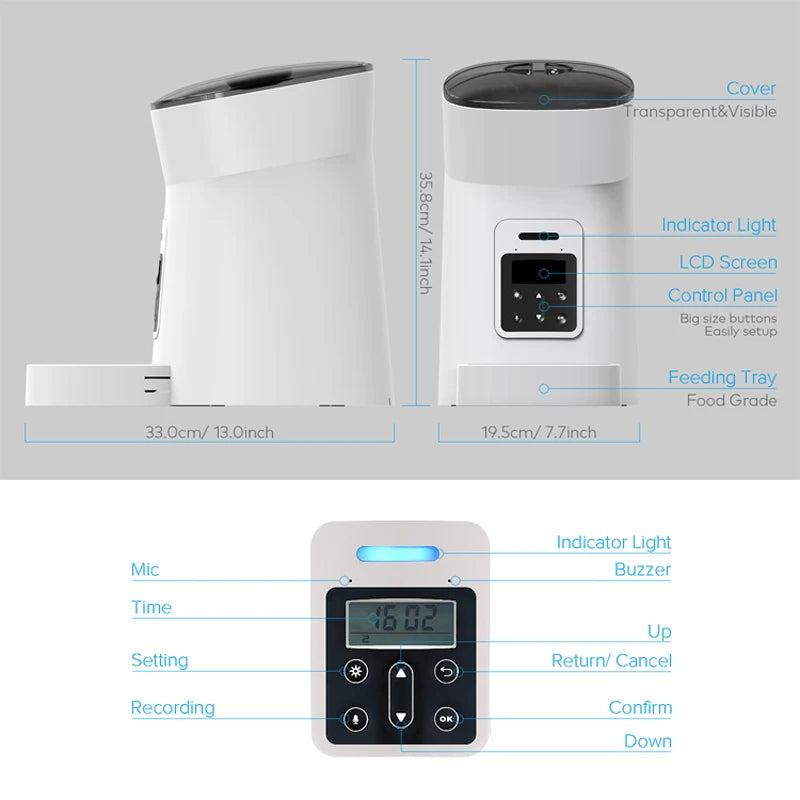 PAWSERVE 6L Smart Automatic Pet Feeder 