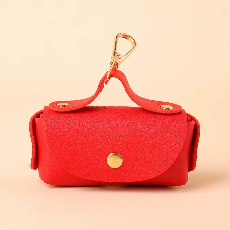  Artificial Leather Poop Bag Dispenser & Organizer