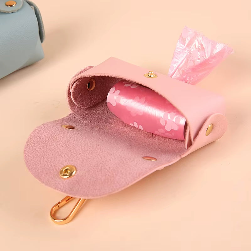  Artificial Leather Poop Bag Dispenser & Organizer