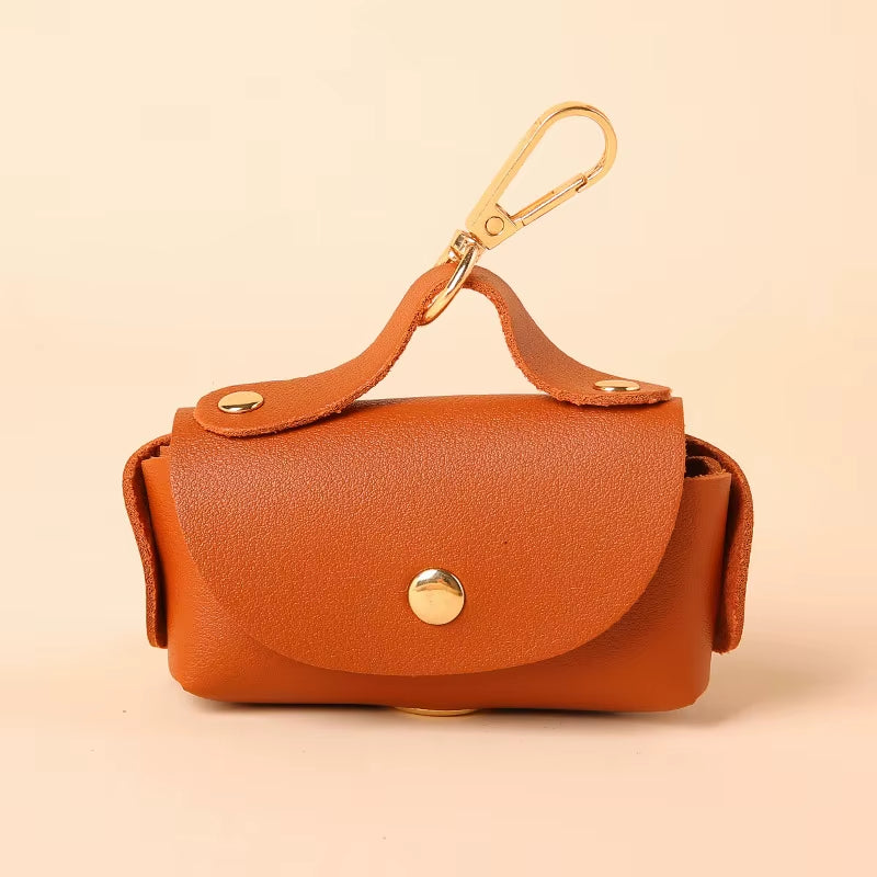  Artificial Leather Poop Bag Dispenser & Organizer