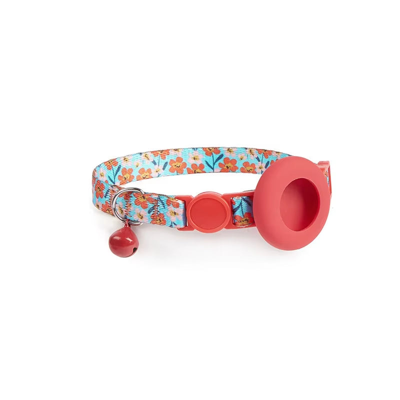 Cat Bell Collar with Protective Silicone Airtag Sleeve