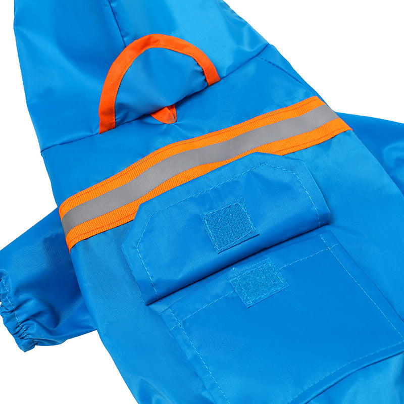 RainRover All-Weather Pet Raincoat - Blue Edition