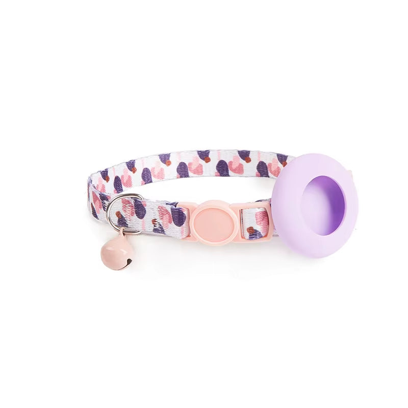 Cat Bell Collar with Protective Silicone Airtag Sleeve