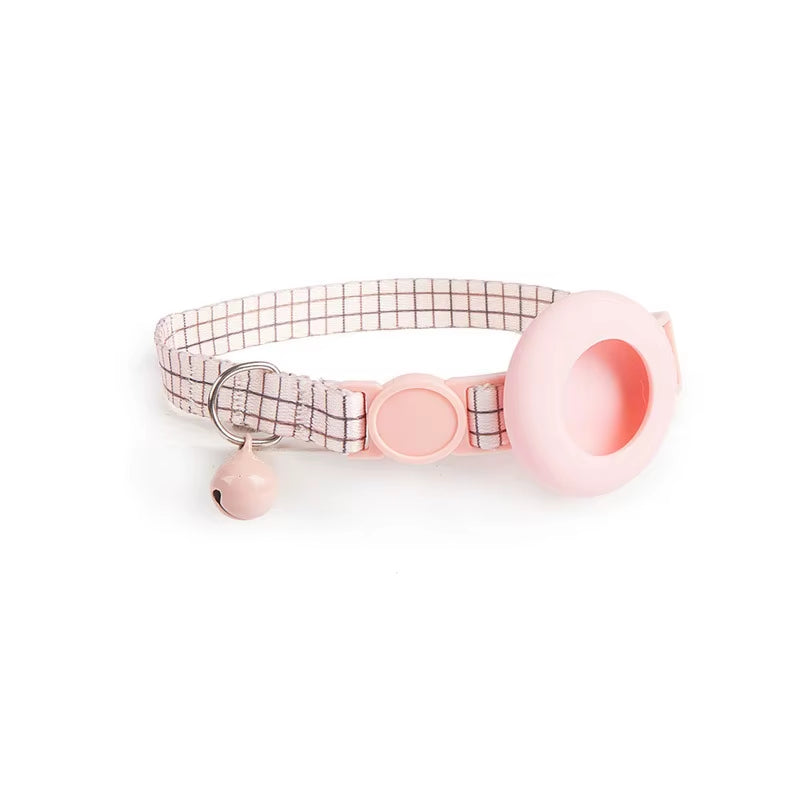 Cat Bell Collar with Protective Silicone Airtag Sleeve