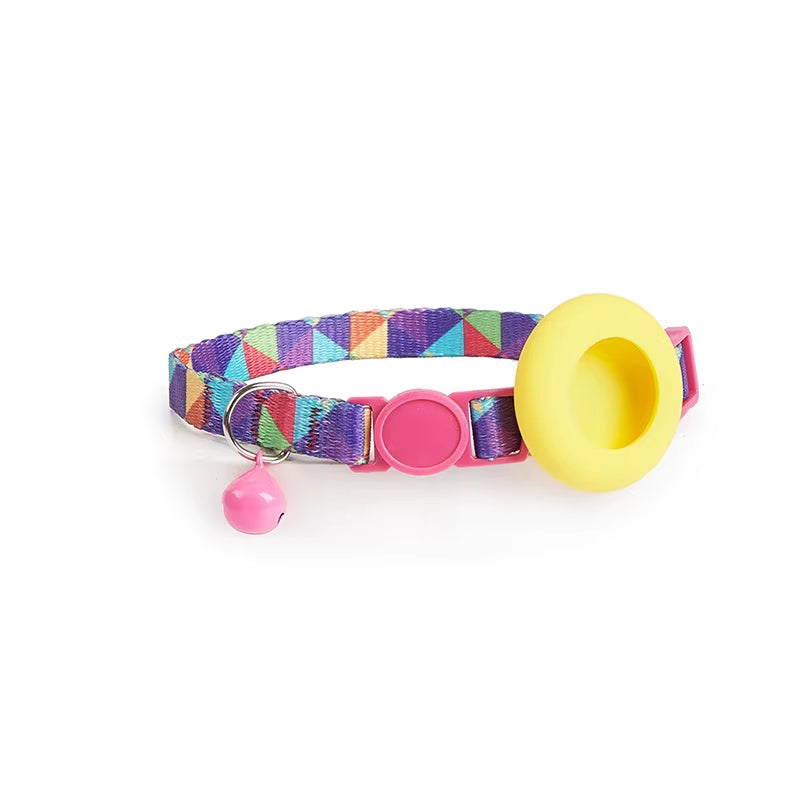 Cat Bell Collar with Protective Silicone Airtag Sleeve