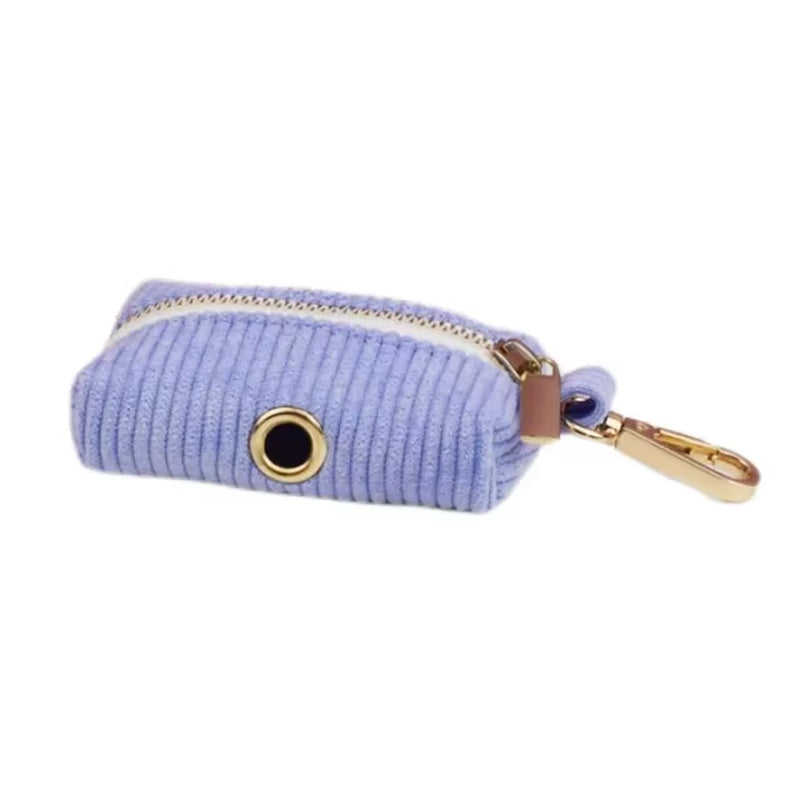 VelvetLux Purple Corduroy Dog Collar & Leash Set 