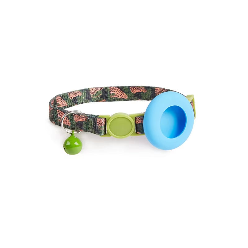 Cat Bell Collar with Protective Silicone Airtag Sleeve