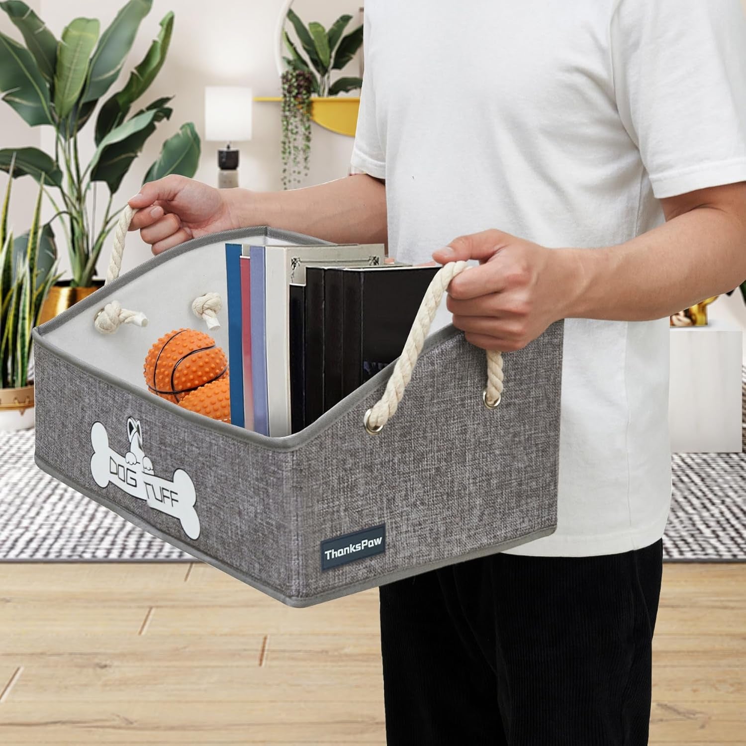 PawPerfect Canvas Dog Toy Box